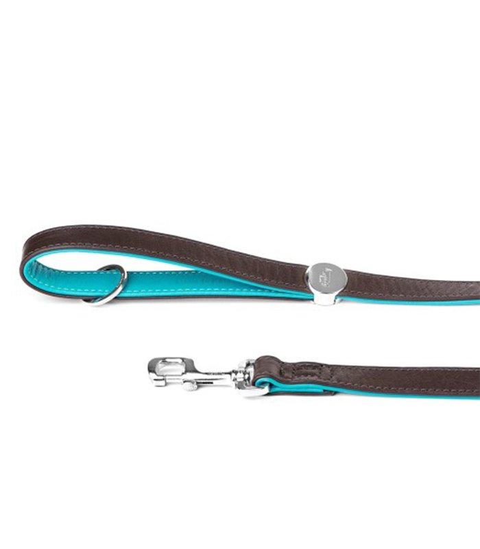 Leash Hermitage Leather Brown & Turquoise White Bronze
