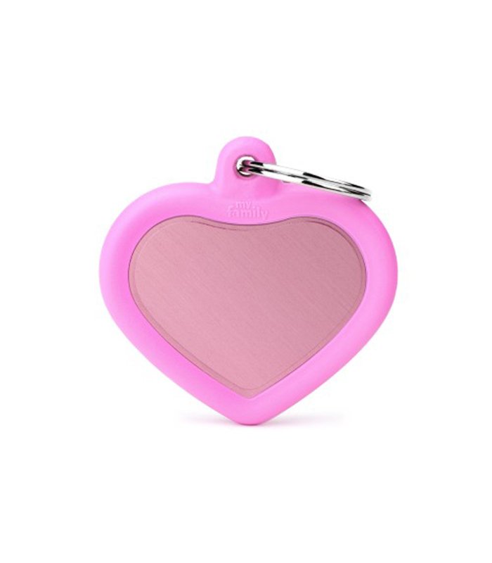 Pink Heart Alu Pink Rubber