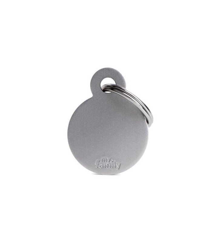 Small Round Aluminum Grey